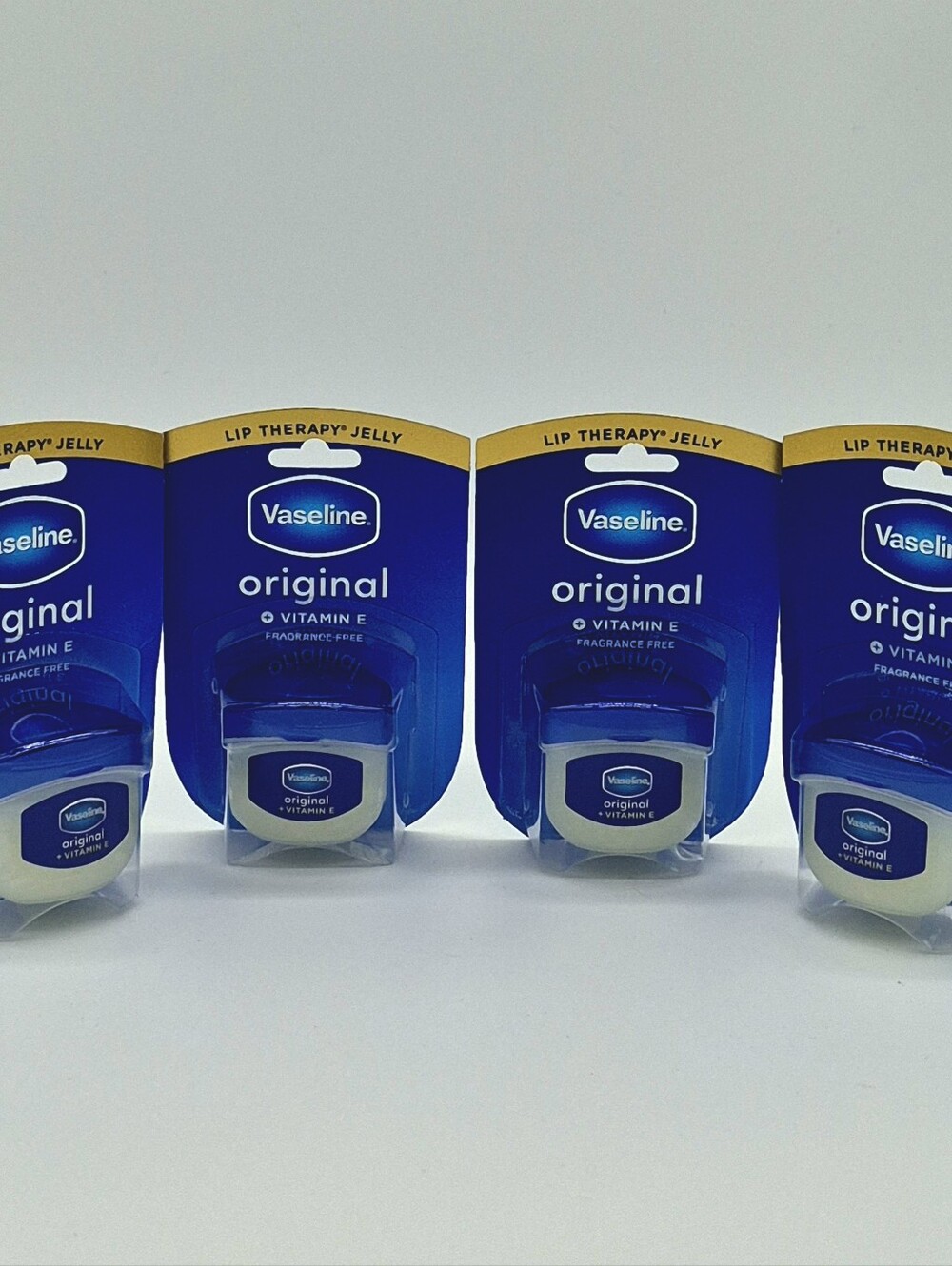 💙 Vaseline Lip Therapy Original Vitamin E 4 Pack NEW Sealed